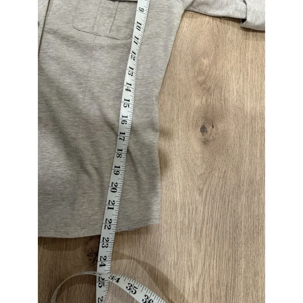Lafayette 148 Beige Lightweight Camp-Style Shirt Button Down Size P Dry Cleaned - Picture 5 of 6